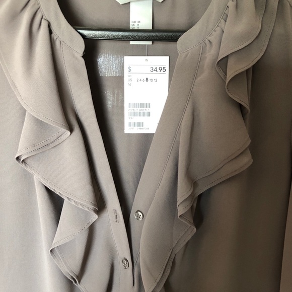 H&M Frilly Sheer Drawstring Dress - Picture 5 of 7